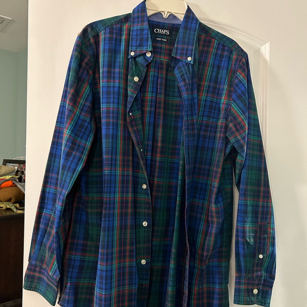 Chaps Men's Multicolor Plaid Button-Down Shirt